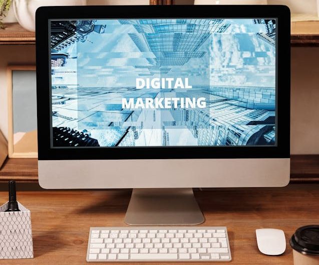 Digital marketing on desktop computer with CPO in Digital Marketing